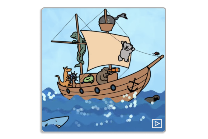 Image of the Animal Boat Float  Graph.