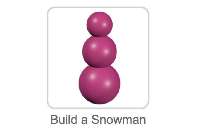 Image snowman build in Desmos 3d.