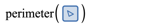 Screenshot of the expression list showing the perimeter function being used with a polygon as the argument.
