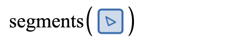 Screenshot of the expression list showing the segments function being used with polygon as the argument.