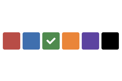 Photo of the color picker with green selected.