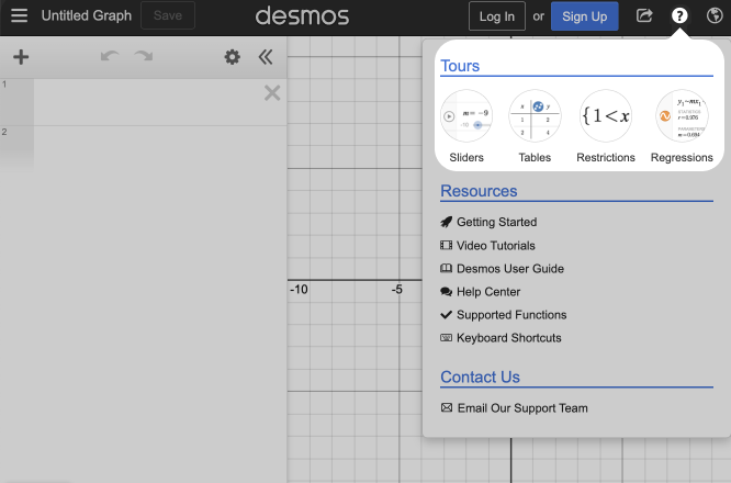 Regressions – Desmos Help Center