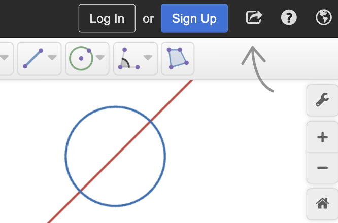 Share icon highlighted. Screenshot.