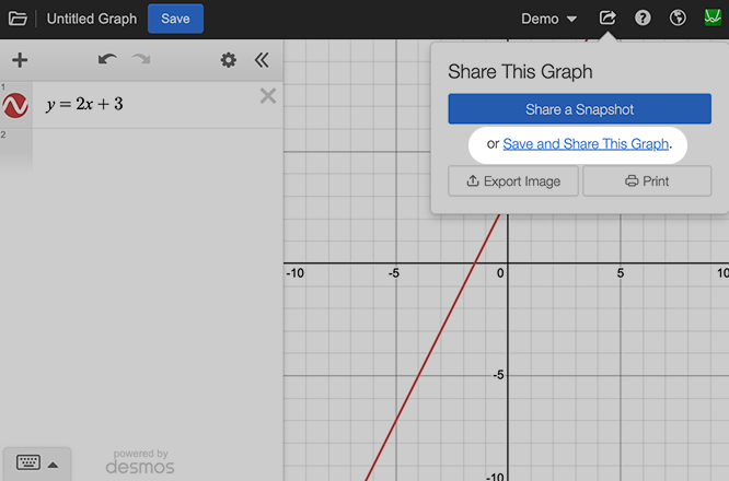 Share option menu showing the 'save and share' option highlighted. Screenshot