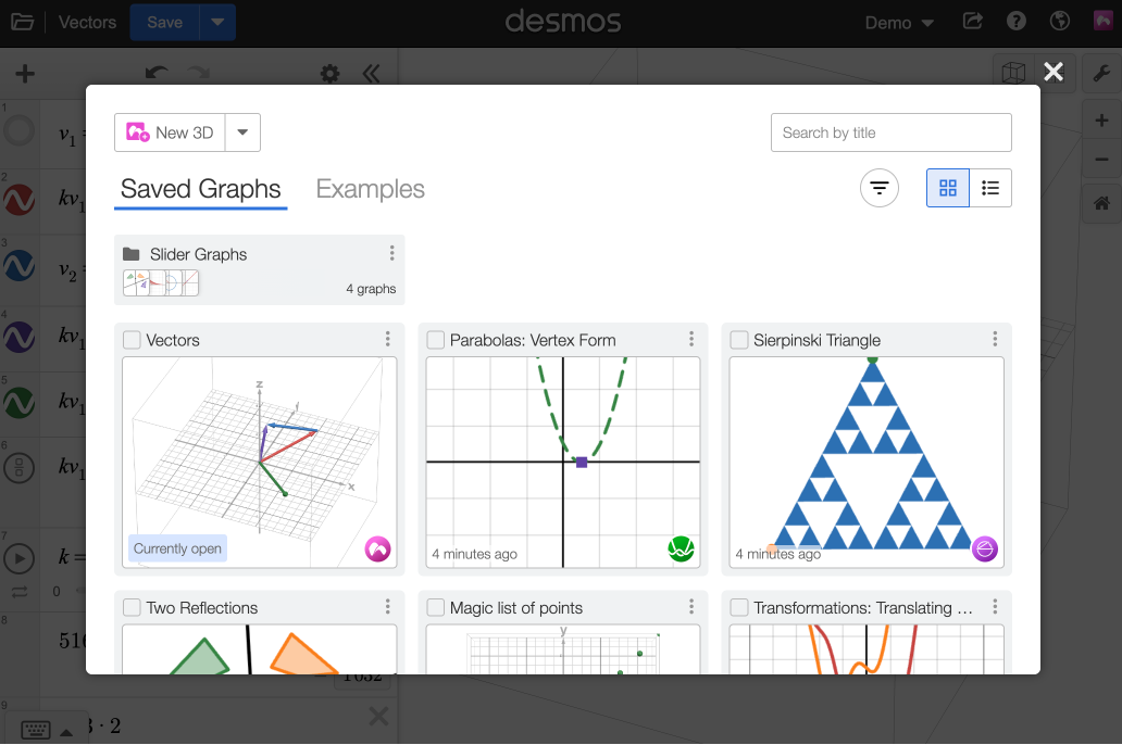 Image showing the save graph viewing window.