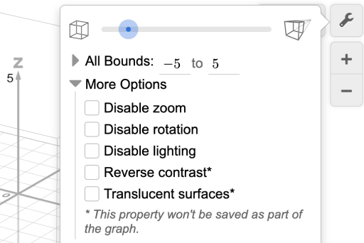 Screenshot of the new settings menu, now including light setting options.