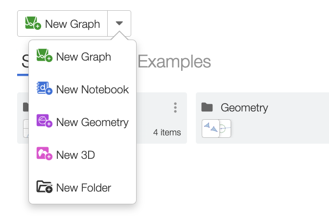 Image of the drop down menu option for a new folder.