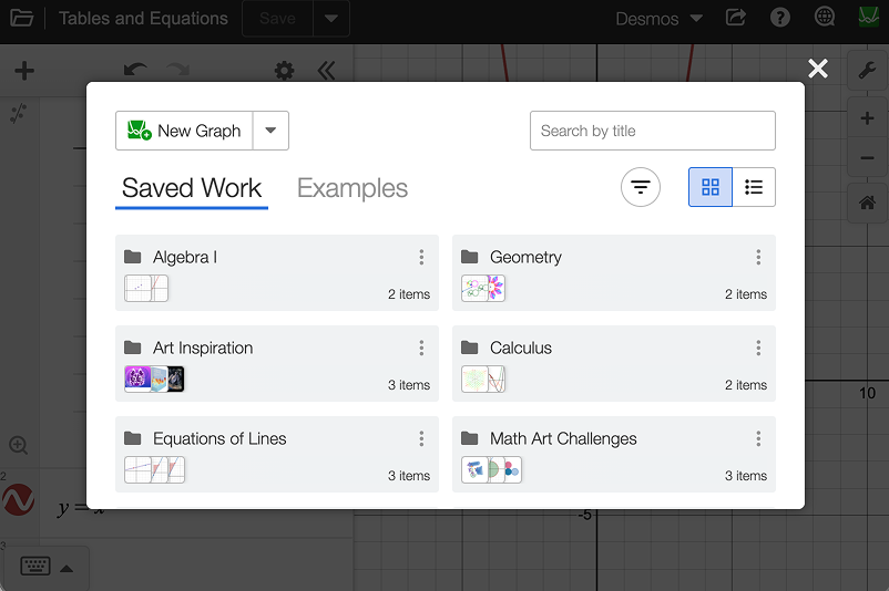 Image showing the saved work viewing window.