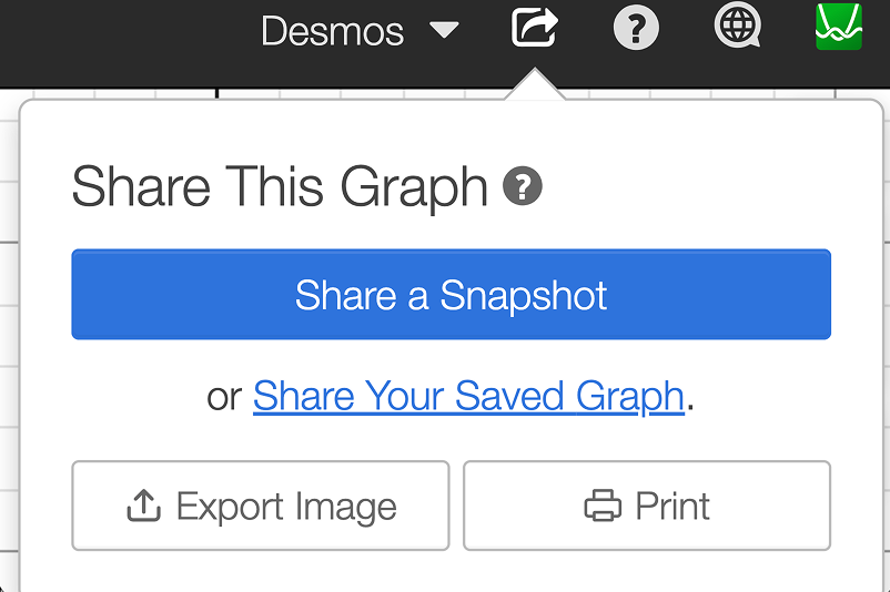 Image of the share options window.
