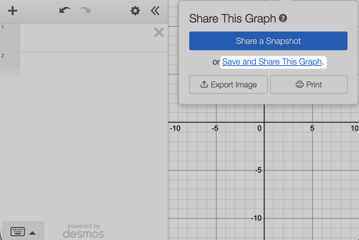 Share option menu showing the 'save and share' option highlighted. Screenshot