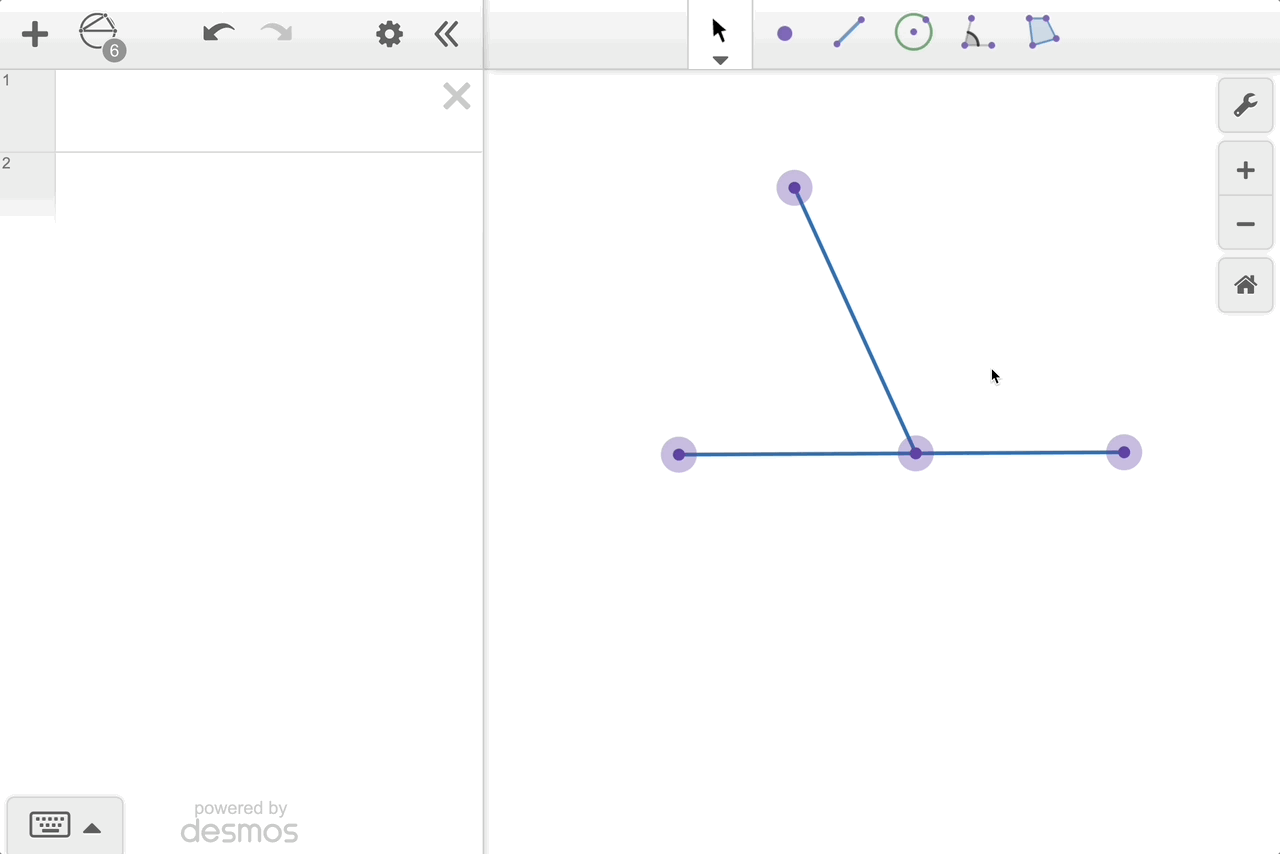 Gif created in Geometry using the angle tool to label an angle. It shows using the token navigator and the Label button to relabel the angles angle A.