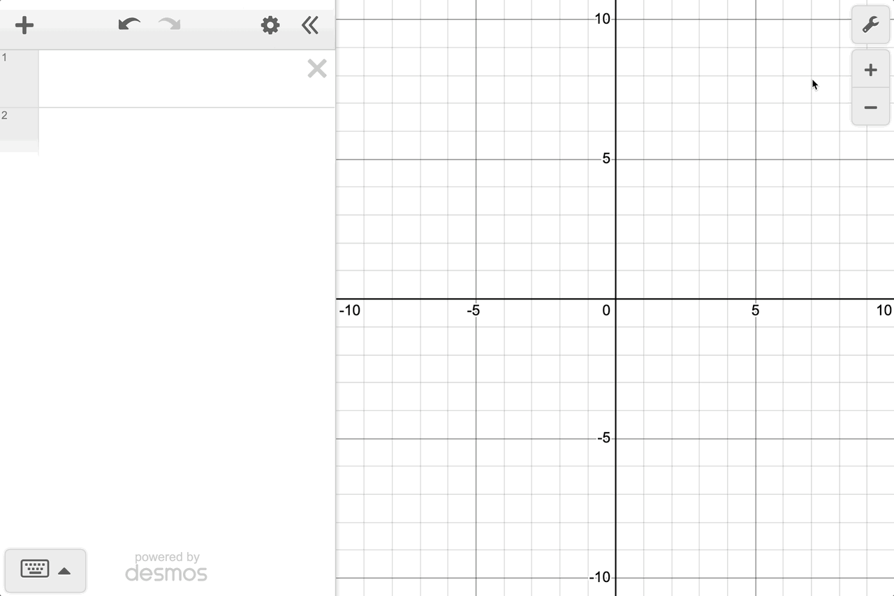 GIF typing 'pi' in the step line for the x-axis in the graph settings menu. This displays multiples of pi on the x-axis.