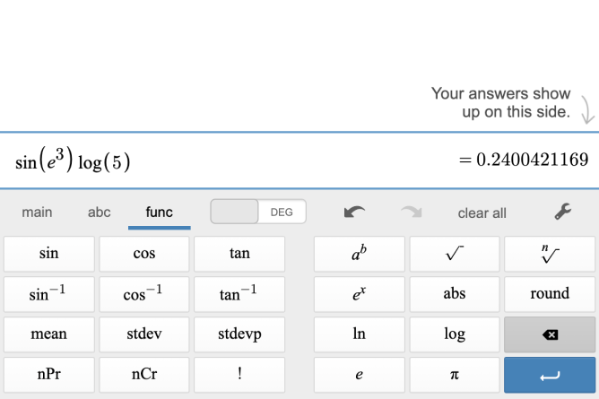 Desmos log deals in